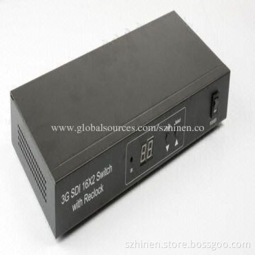 3G SDI 16x2 Switcher with Reclock